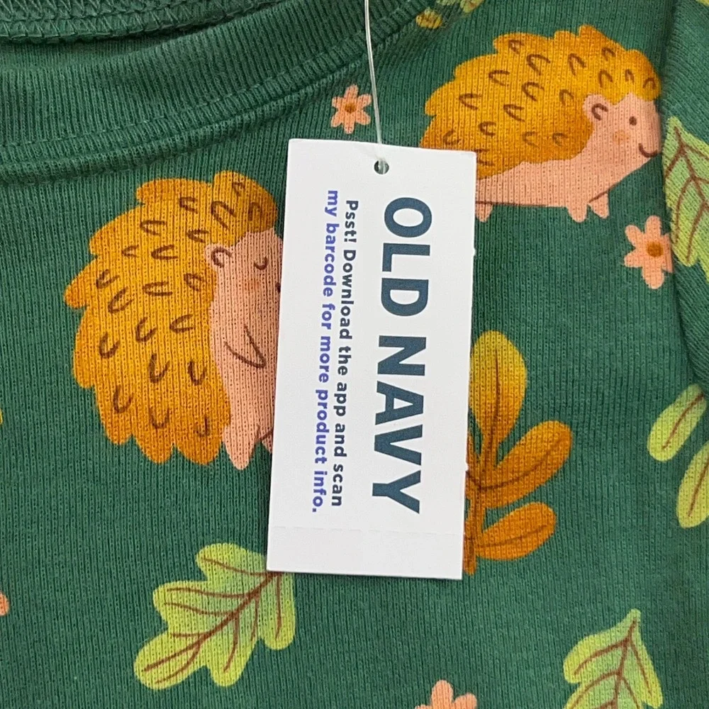 Old Navy Baby 6-12M Multi Animal Hedgehog Cotton Pajama Lot NWT